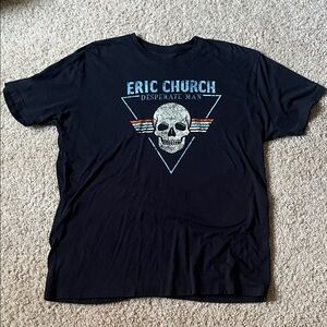 Eric Church 'Desperate Man' Black Graphic Tee Mens XL